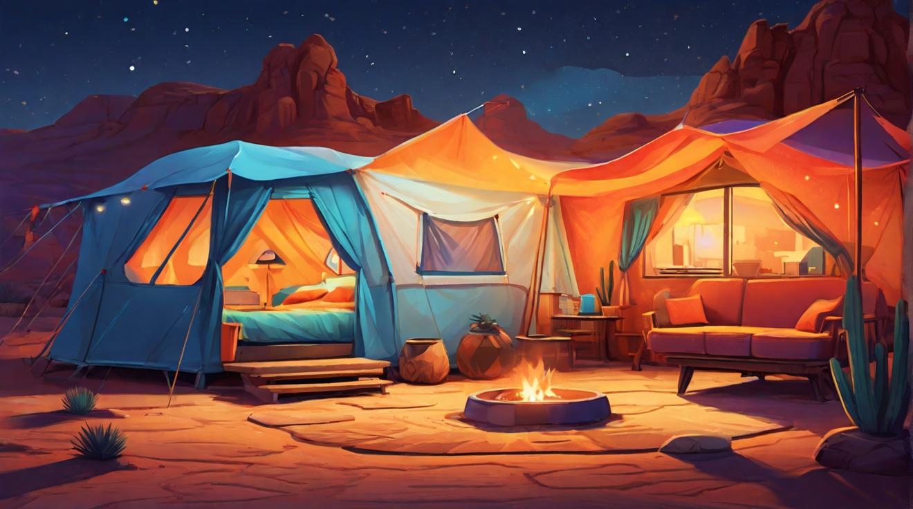 Airbnb vs. Desert Glamping: Unique Travel Trends SWOT | FinOracle